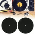 thumbnail image 2 of LHCER Vinyle Disque Mat, 2 pcs 12 Pouces Vinyle Disque Lecteurs Tourne-Disque Maison Protection Anti-Dérapant Mat Accessoires de Remplacement, Disque de Protection Mat, 2 of 8