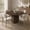 Brown-red, variant on 47 Inch Round Dining Table for 4-6 People, Modern Circle Kitchen Table with 1.18” Thick Top and Sturdy Square Pedestal Base for Small Spaces, Dining Room Table Only