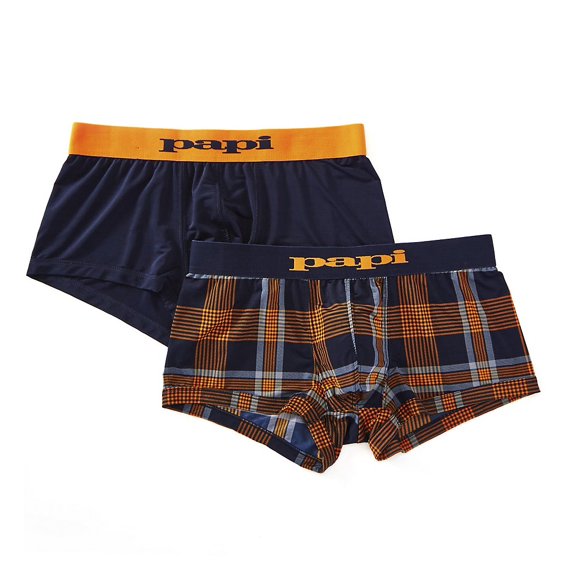 Papi 626119 Microflex Plaid Performance Trunks - 2 Pack