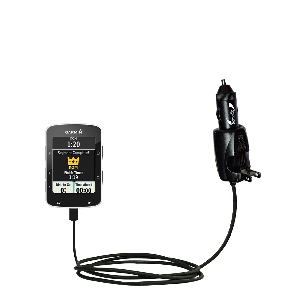 Intelligent Dual Purpose DC Vehicle and AC Home Wall Charger suitable for the Garmin EDGE 520