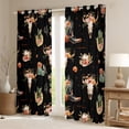 thumbnail image 2 of Feelyou Tribal Western Boot Curtains Pack of 2 (42x84 Each) for Kids, Rustic Gothic Sheep Skull Curtains Blackout, Cactus Botanical Bedroom Curtains, Blackout Curtains Home Decor, 2 of 6