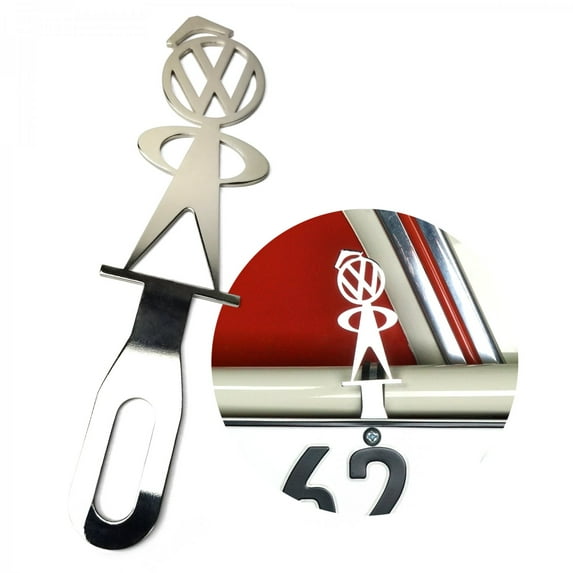 KaferLab 787927 VW Mr Bubble Head Chromed Volkswagen License Plate Topper bug ghia bus samba