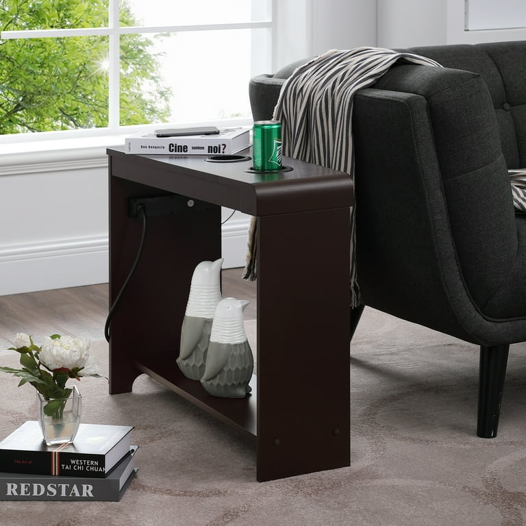 End Table with Charging Station for Living Room, USB Ports