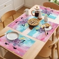 thumbnail image 5 of Purple Flower Antlers Placemats Set of 2, Pink Cloud Sky Ears Leaves Abstract Non-Slip Place Mats Washable Table Mats for Kitchen Dining Table Decorations Indoor/Outdoor, 5 of 9