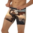 thumbnail image 3 of Salouo Sky Sunset Bronze Dragon Pattern Men's Boxer Briefs, Soft & Breathable Underwear Elastic Waistband Briefs for Men,1-Pack, 3 of 7