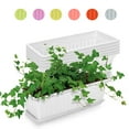 thumbnail image 1 of Windowsill Herb Planter Box Indoor Set of 3, Modern Plastic Plant Pots for Herbs, Vegetables, Succulents Plants for Windowsill, Patio, Garden, Home D茅cor, Porch, 1 of 8