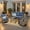 Denim Blue, variant on Ovios 5 Pieces Outdoor Patio Furniture Set High-Back Rattan Wicker Conversation Set Outdoor Sectional with Swivel Chairs & Solar Light Coffee Table, Denim Blue