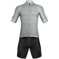 thumbnail image 1 of Zol Cycling Breathable Race Fit Jersey With Bib (Grey, Large), 1 of 2