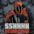 thumbnail image 2 of Men's Marvel Deadpool Sshhhh No One Cares Graphic T-Shirt, 2 of 3