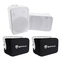 2) Rockville HP65S 6.5" 500w Outdoor Patio Backyard Speakers w/Waterproof Covers