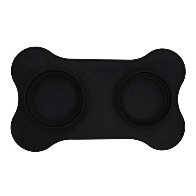 plegables para perros y mascotas, alfombrilla de alimentación , de alimentación de agua para gatos y perros Negro Zulema mantel individual para mascotas