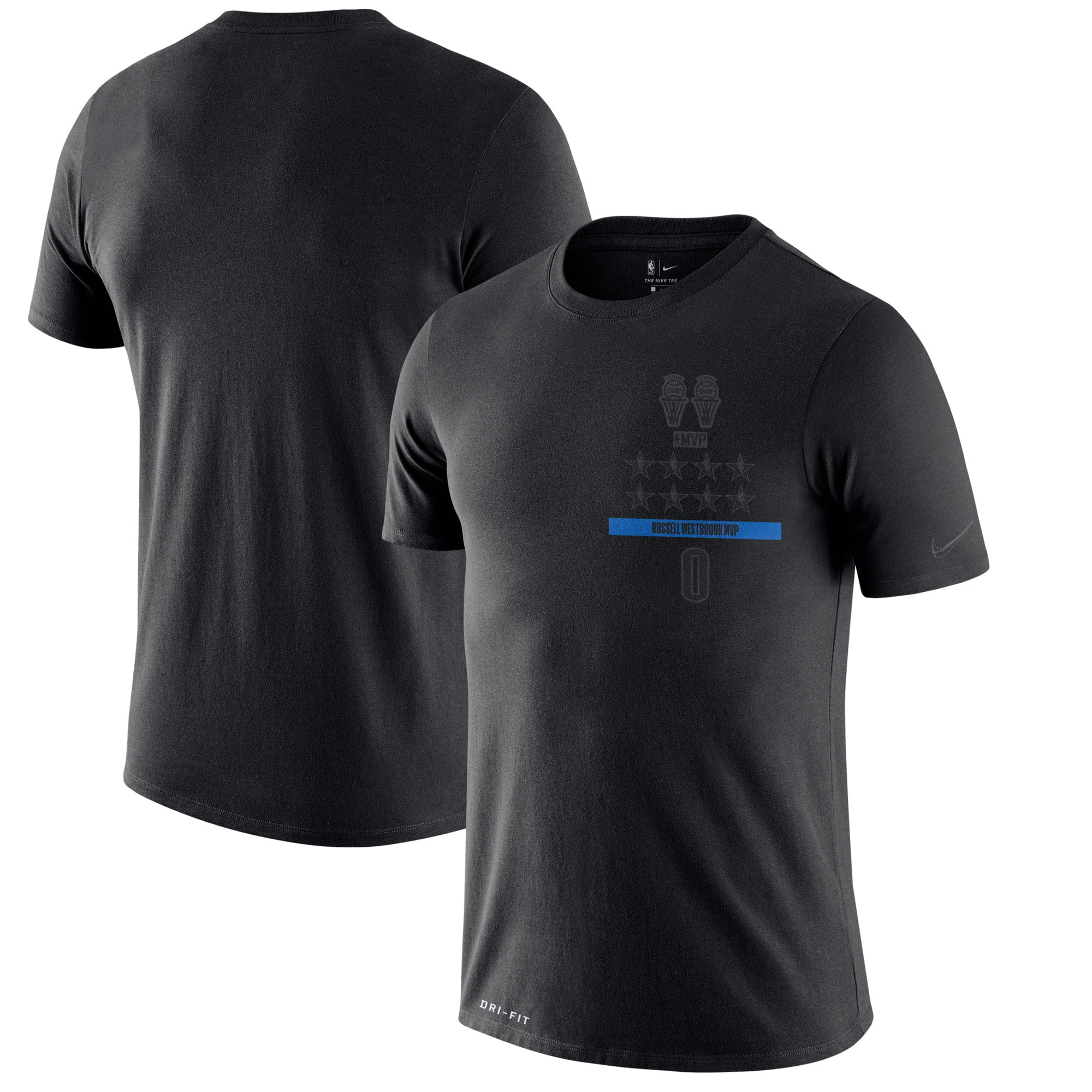 Russell Westbrook Oklahoma City Thunder Nike Mvp Acl Performance T Shirt Black Walmart Com
