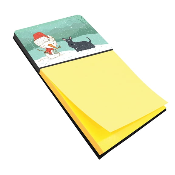 Scottish Terrier Snowman Christmas Sticky Note Holder