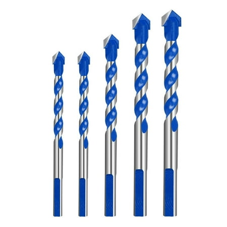 

Huaai Drill Bit 5Pcs Set Tiles Bit Alloy Glass Wall Drilling Boring- Drill Masonry Ceramic Tools & Home Improvement Blue