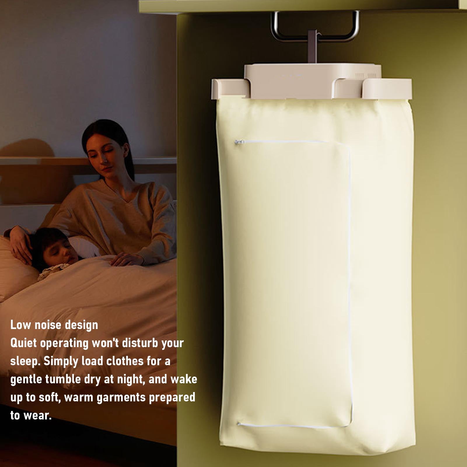 YAHHU Portable Clothes Dryer Foldable Mini Laundry Dryer 600W Compact Electric Drying Machine with Remote Control for Apartments RV Travel (12.2 x 8.3 inches / 31 x 21.2 cm)