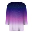 thumbnail image 5 of Towmus 3/4 Length Sleeve V Neck Womens Blouses Graphic Crew Neck T-Shirts Womens Shirts Under $6, 5 of 5