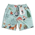 thumbnail image 3 of Uemuo Christmas Winter Animals Pattern Men's Swim Trunks Hawaiian Beach Bathing Suit Swimsuits Beach Quick-Dry Shorts with Pockets-Large, 3 of 9
