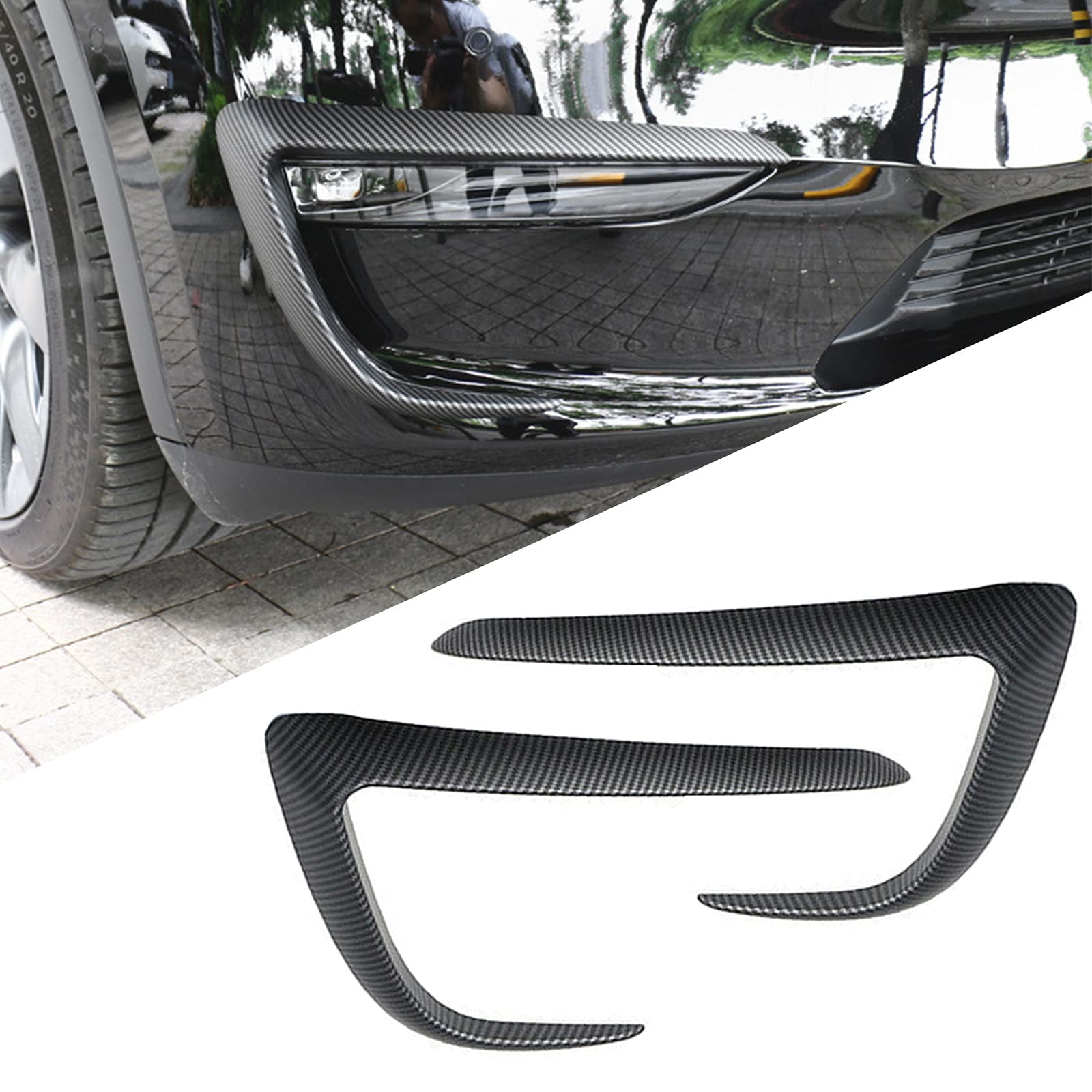 Wocch for Tesla Model Y Front Fog Light Trim Cover Fog Lamp Frame Blade ...