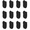 Black, variant on Hanes Boys Socks, 12 Pack No Show Cushion, Sizes S - L