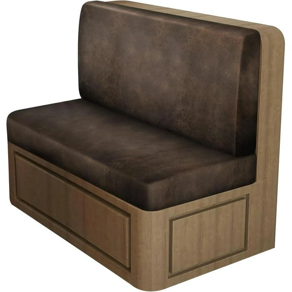 Leather Look RV Dinette Cushion Covers, Stretch Camper Cushion Slipcovers for Tr