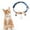 Blue-1, variant on Adjustable Cedar Bead Pet Collar with Fortune Pendant and Bell, Decorative Dog and Cat Collar for Daily Wear(Blue,35cm)