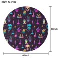 thumbnail image 6 of Mystical Halloween Pattern Round Tablecloth 60"x60",Wrinkle Wipeable Table Cloth for Kitchen Dining Room Picnic Patio Party, 6 of 6