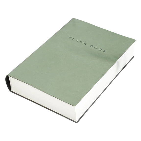 A5 Blank Notebook 700 Pages, Thick Aesthetic Journal with Soft Leather Cover, Lay-Flat Writing Diary for Students & Daily Use, Tea Green