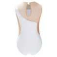 thumbnail image 3 of Sholeno Toddler Girls Sparkly Ballet Dance One Piece Outfit Tank Unitard Tumbling Biketard Gymnastic Leotard White 6, 3 of 6