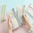 thumbnail image 5 of Zipper Clear Pencil Cases Fashion Durable Pencil Case Wonen Multipurpose Cosmetic Travel Carry Portable Bags for Stationery, School, Office Beige One Size, 5 of 7