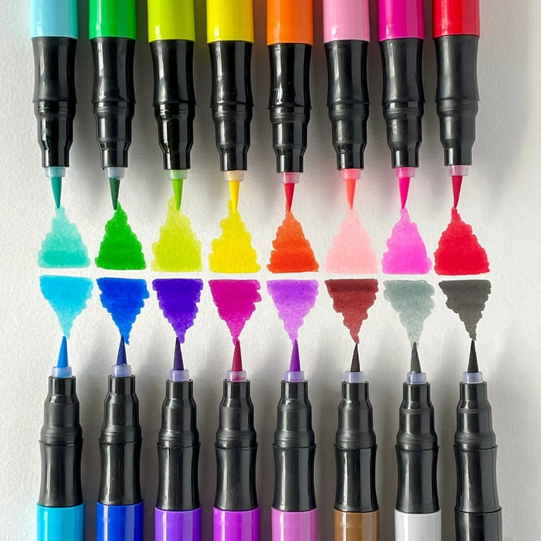 ArtSkills Watercolor Pens Set with Brush Tips, Watercolor Markers for  Adults with Water Brush Pen, Art Supplies for Artists, Markers for  Coloring, 20