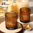 thumbnail image 3 of Portavelas Votive Uniteland Vintage Amber Glass (paquete de 24), 3 of 9