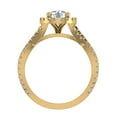 thumbnail image 4 of Infinity Style Shank Halo Diamond Engagement Ring 1.55 Carat Total Weight 18K Gold (G,VS1), 4 of 6