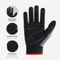 thumbnail image 3 of HANDLANDY 2 Pairs Mens Work Gloves Touch Screen, Synthetic Leather Utility Gloves , M , Grey+Black, 3 of 8