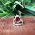 thumbnail image 4 of Ruby Gemstone Ring, 925 Silver Ring, Prong Setting Ring, Minimalist Ring, Oval Cut Gemstone, Bohemian Ring, Unisex Jewelry, Spiritual Ring**, 4 of 9