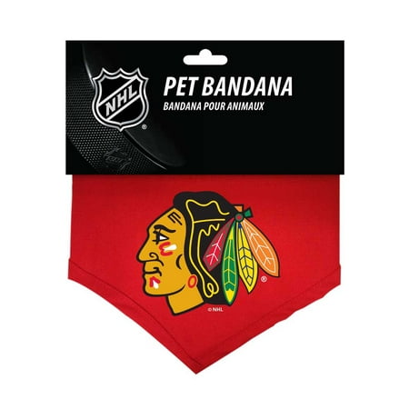Dog Fashion Bandana - Chicago Blackhawks Dog Bandana- Cotton - Large