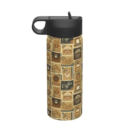 

Matuu coffee Stamps for 18oz Durable Thermal Cups Keep Drinks Cold & Hot Insulated Coffee Mug with Lid (With Straw)