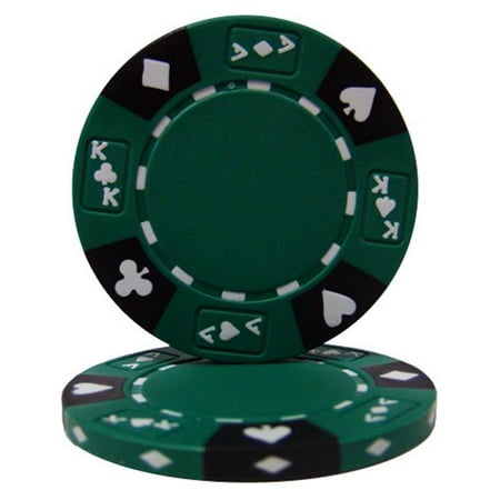 Green Ace King Suited 14 g Poker Chips