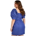thumbnail image 3 of Vestido mini de mezclilla L'ATISTE Tallas Extras 51827 azul 38, 3 of 6