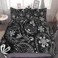 thumbnail image 1 of HAHDAXIA Paisley Bedding Solid Comforter Set for All Seasons,3 Pieces(1 Comforter+2 Pillowcases),Soft Microfiber Bedding Set Full(79"x90"), 1 of 7
