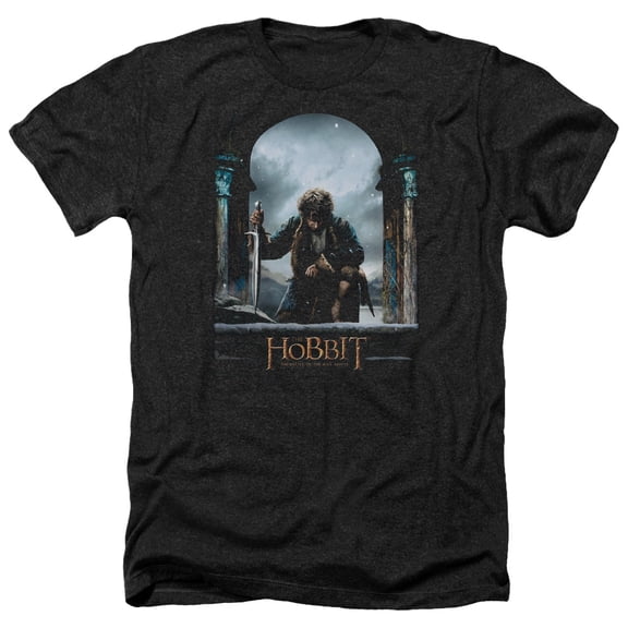 Hobbit - Bilbo Poster - Heather Short Sleeve Shirt - Large