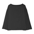 thumbnail image 4 of IUYRTFE Women's Cotton Linen Long Sleeve T-Shirt Round Neck Loose Fit Casual Summer Beach Top, 4 of 9
