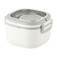thumbnail image 4 of Lonchera reutilizable, contenedor para ensaladas, caja para refrigerios, contenedor para preparar comidas, bento PP blanco, 4 of 9