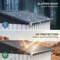 thumbnail image 3 of Homall 5 x 3 ft Outdoor Storage Shed, Metal Garden Tool Shed with Floor Frame & Lockable Doors for Patio Backyard Lawn, White, 3 of 7