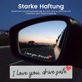 thumbnail image 5 of 4PCS I Love You Drive Safe Car Sticker, Drive Safe I Love You Mirror Sticker Rearview Mirror Decal, Car Window Decals for Women, Valentines Day Gifts for Family, Her, Him(white,8pcs), 5 of 7