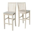 thumbnail image 6 of International Concepts Unfinished Solid Parawood Mission Stool Bar height, Bar Height - 29-32 in., 6 of 10