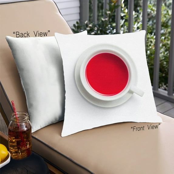 Ahgly Company Color Focus Red Outdoor Throw Pillow, 18 inch by 18 inch