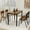 Brown, variant on 5 Dining With 4 Chairs, 43" Rustic Brown Table, Space Saving Solution, & Metal, Easily Handled Immaculately Clean Kitchen Table And Chairs , 43", Space-saving, Easy Assembly, Board Multi-functional