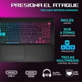 thumbnail image 4 of Laptop Gamer MSI Katana 15HX293 GeForce RTX 5070 8GB Core i7 14650HX 32GB DDR5 SSD 1TB 15.6" QHD 165Hz Teclado Ingles Mouse DXT, 4 of 5