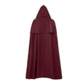thumbnail image 3 of Hvyesh Men and Women Gothic Hooded Cloak Renaissance Robe Witch Halloween Cosplay Custume, 3 of 5