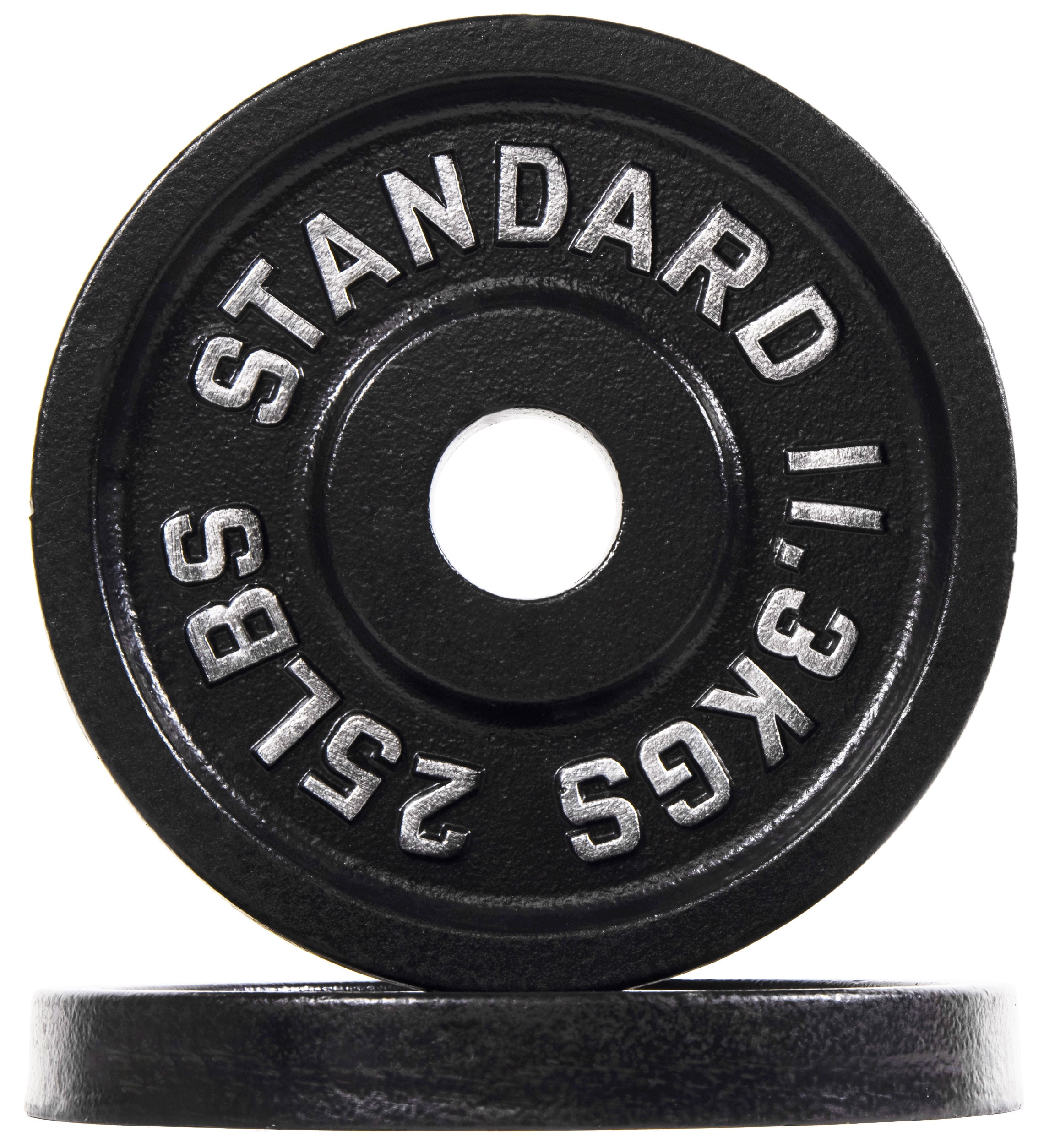 Gianna 2-Inch Olympic Cast Iron Weight Plate for Strength Training & Powerlifting, Durable Gym Weights, 25LBS, 2-Pack